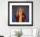 Saint Jeff of Goldblum by Vincent Carrozza on GIANT ART - blue digital painting