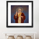 Saint Jeff of Goldblum by Vincent Carrozza on GIANT ART - blue digital painting