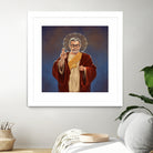 Saint Jeff of Goldblum by Vincent Carrozza on GIANT ART - blue digital painting