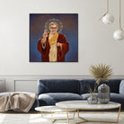 Saint Jeff of Goldblum by Vincent Carrozza on GIANT ART - blue digital painting