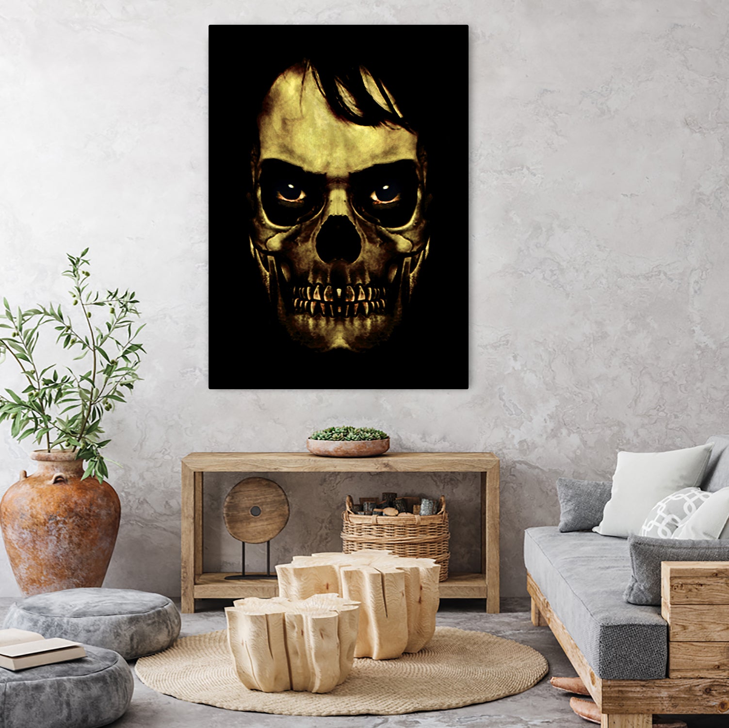 Angry Skull Monster Poster by Daniel Ferreira-Leites on GIANT ART - black photo manipulation