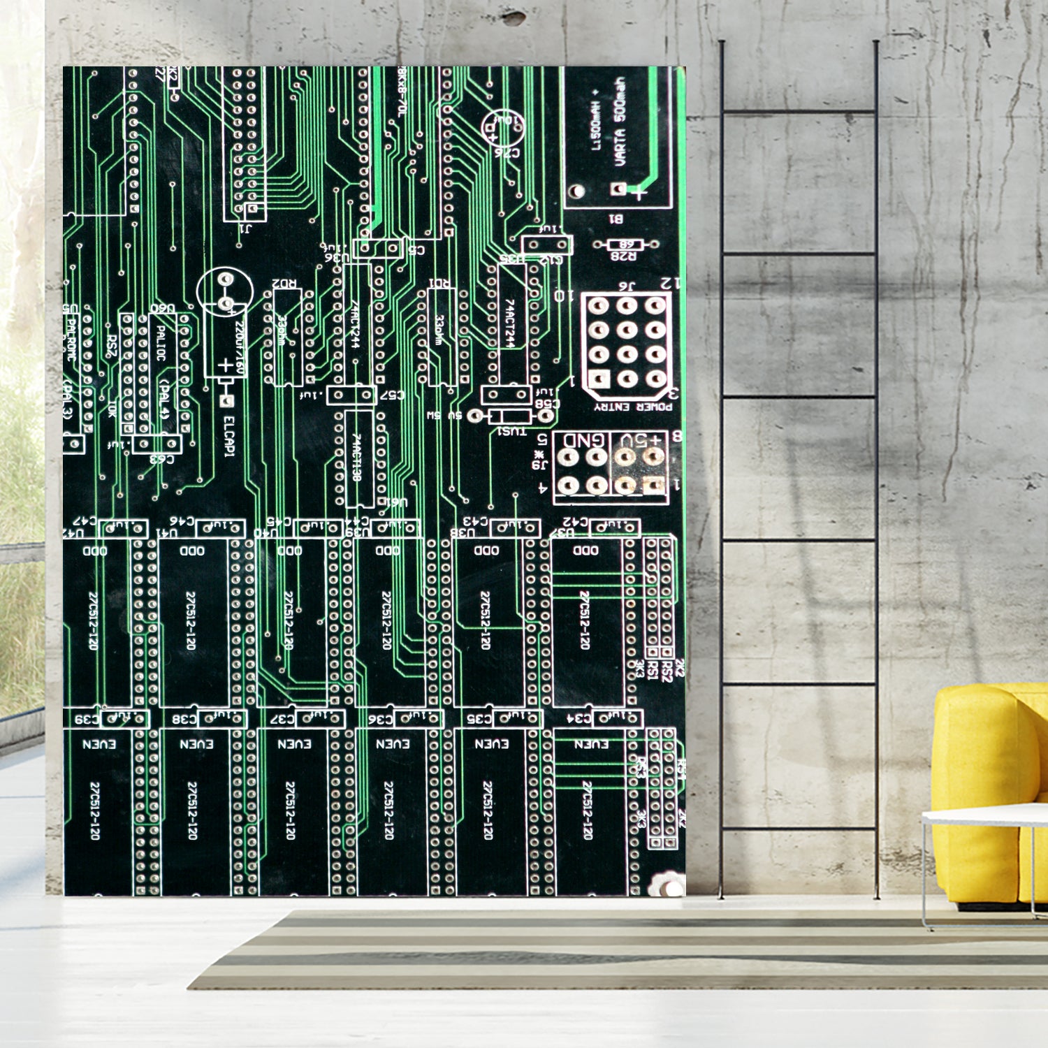 Printed circuit board circuits by Wiguna Asmorohadi on GIANT ART - green vector illustration