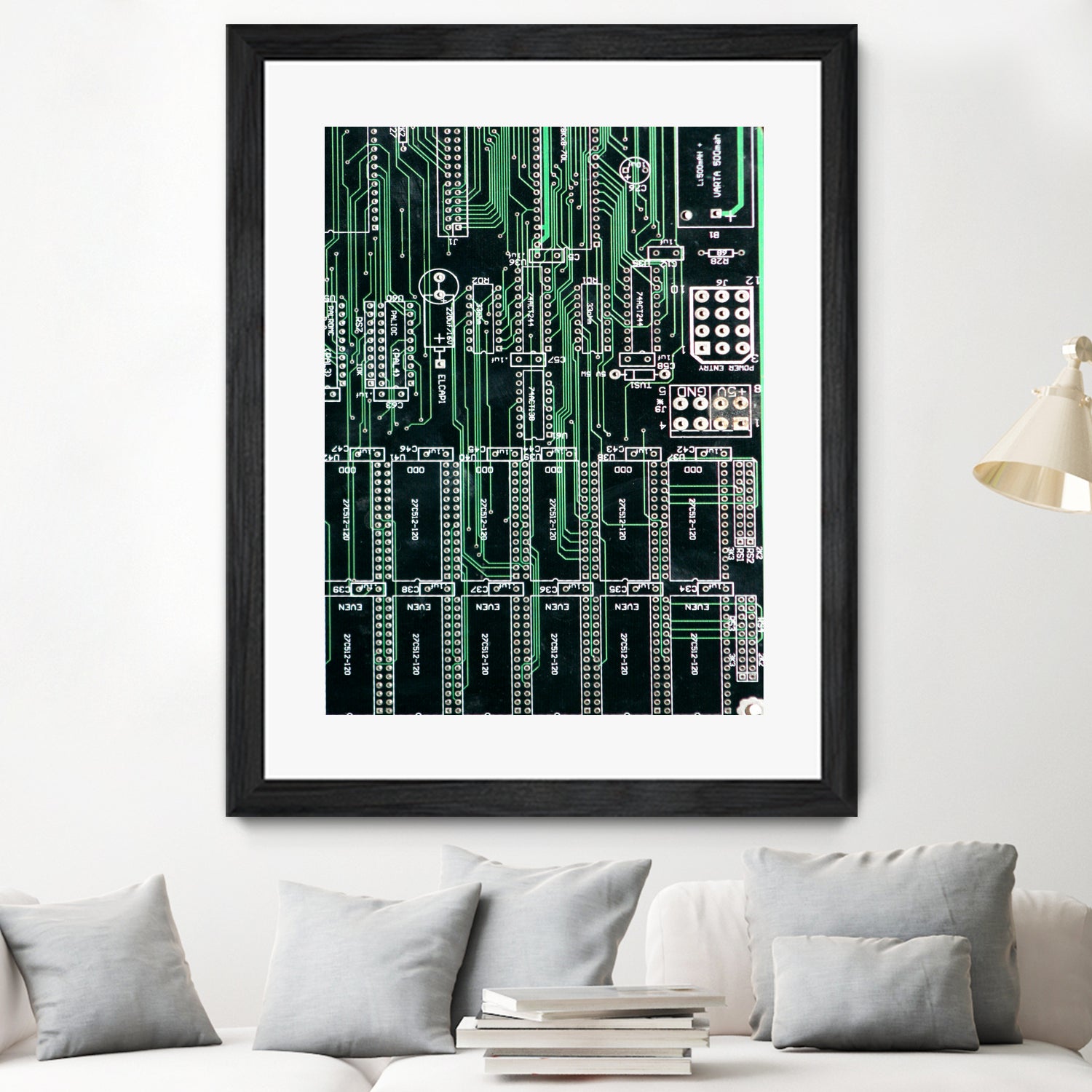 Printed circuit board circuits by Wiguna Asmorohadi on GIANT ART - green vector illustration