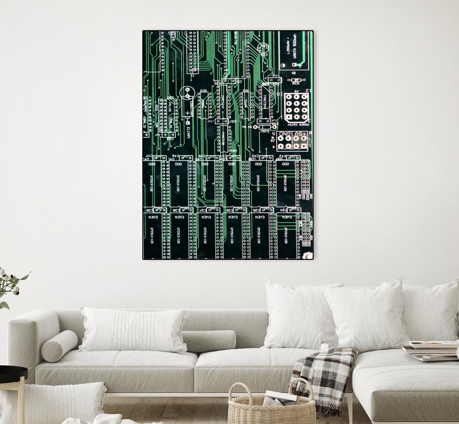 Printed circuit board circuits by Wiguna Asmorohadi on GIANT ART - green vector illustration