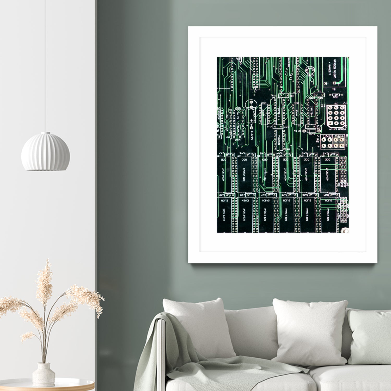 Printed circuit board circuits by Wiguna Asmorohadi on GIANT ART - green vector illustration