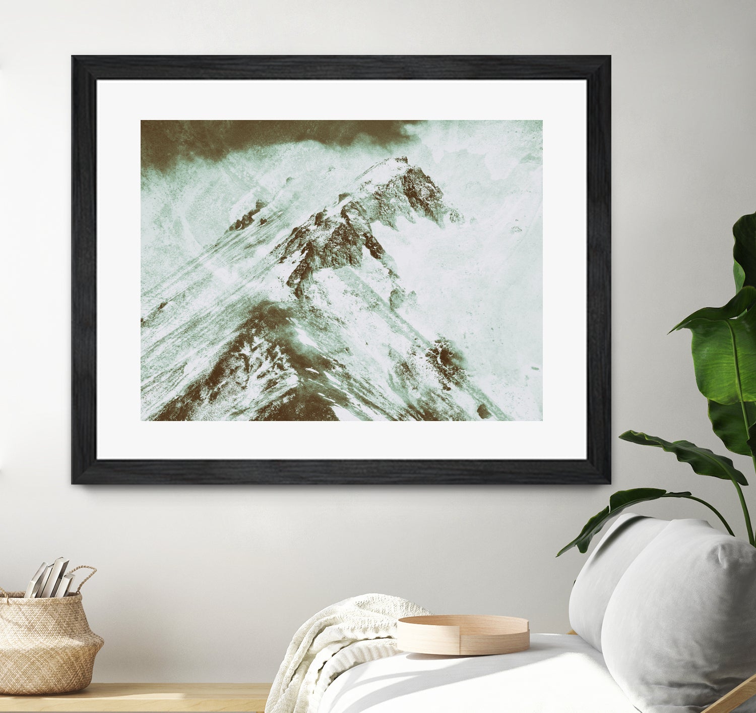 Peak of Mt Shasta by Arlene Carley on GIANT ART - green photo manipulation