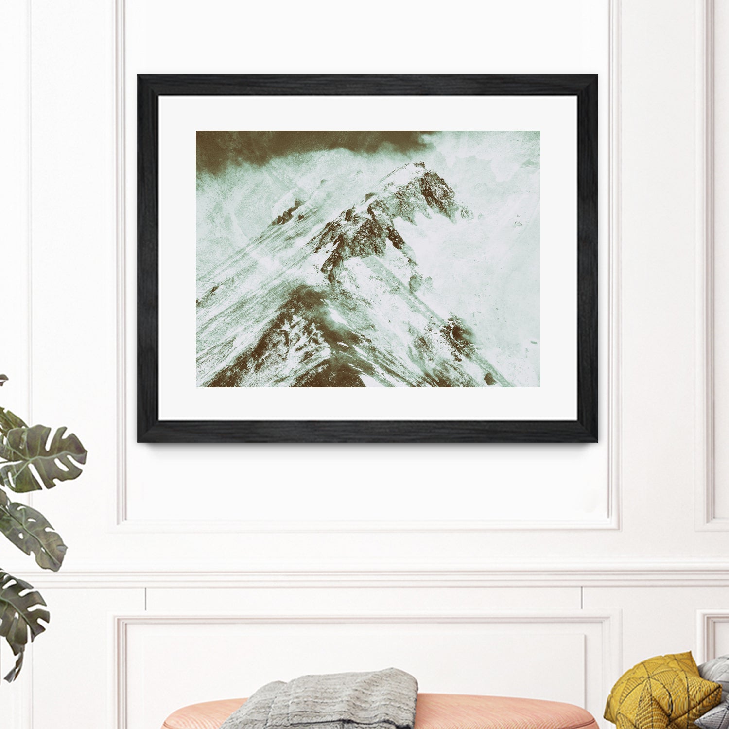 Peak of Mt Shasta by Arlene Carley on GIANT ART - green photo manipulation