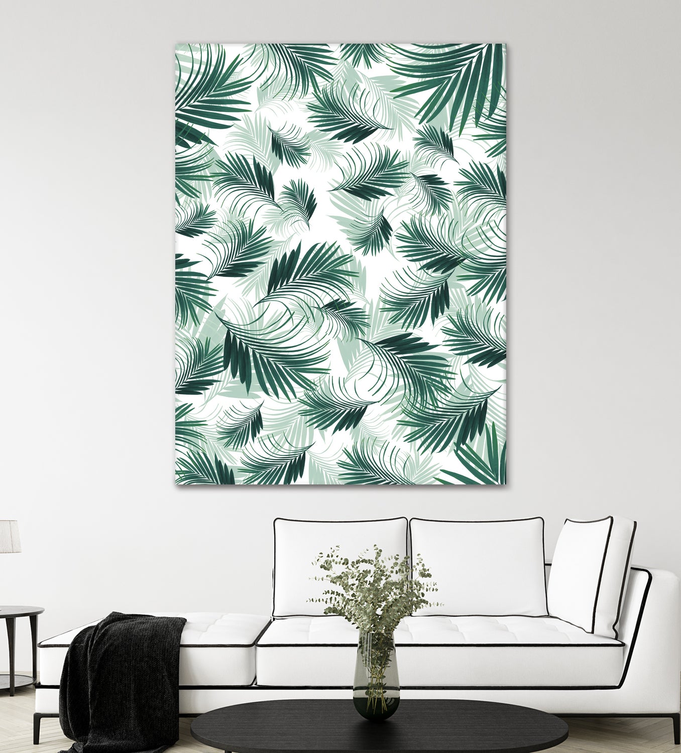 Tropical Green Palms Pattern #1 #tropical #decor #art by Anita & Bella Jantz on GIANT ART - green photo illustration