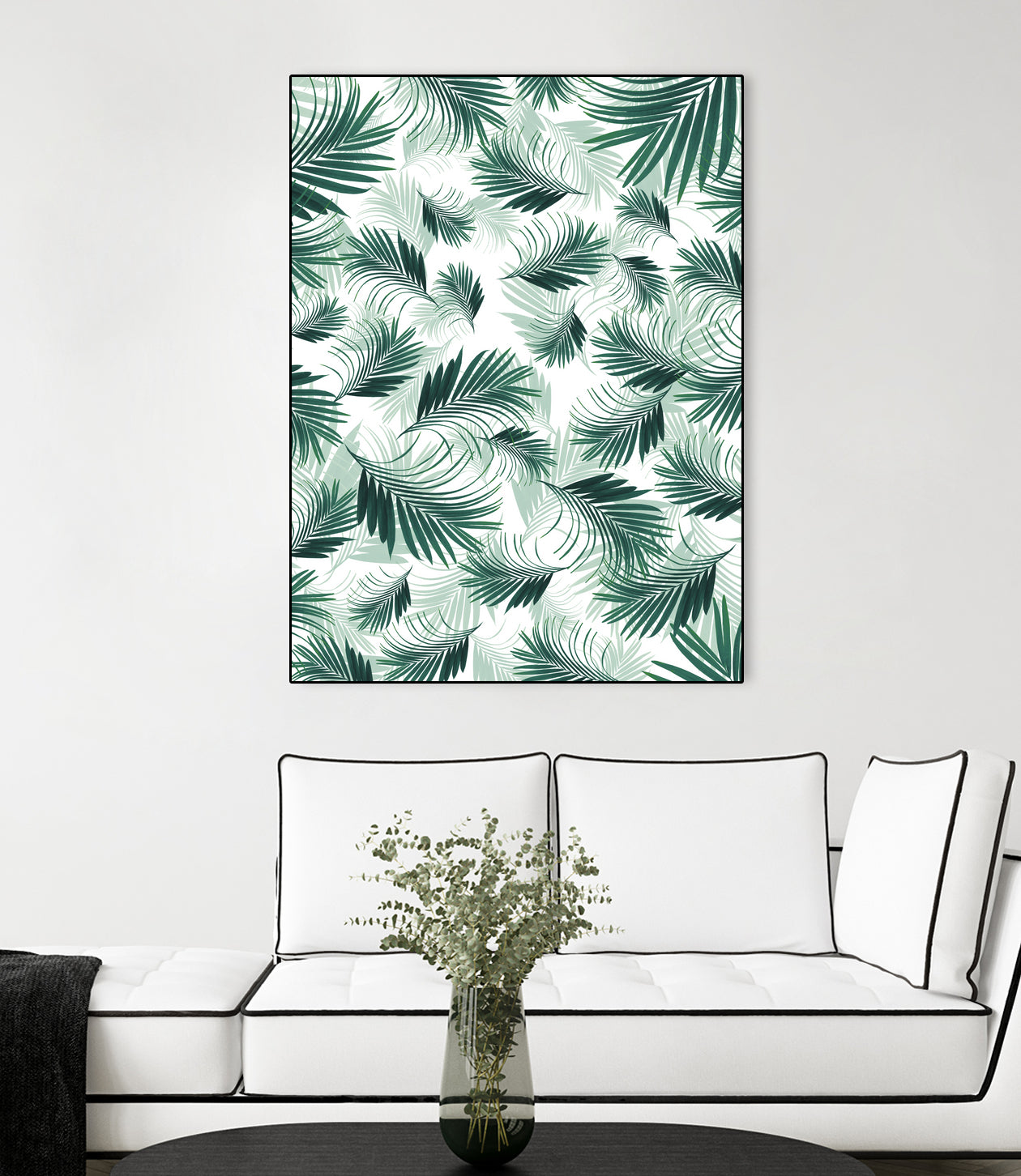 Tropical Green Palms Pattern #1 #tropical #decor #art by Anita & Bella Jantz on GIANT ART - green photo illustration