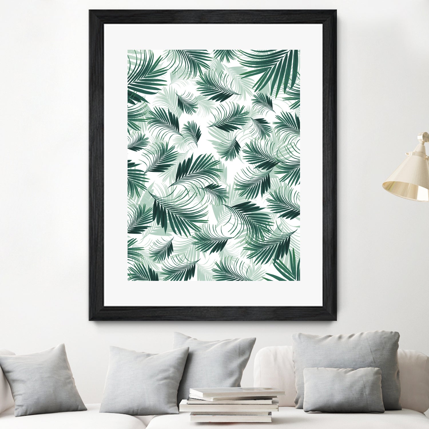 Tropical Green Palms Pattern #1 #tropical #decor #art by Anita & Bella Jantz on GIANT ART - green photo illustration