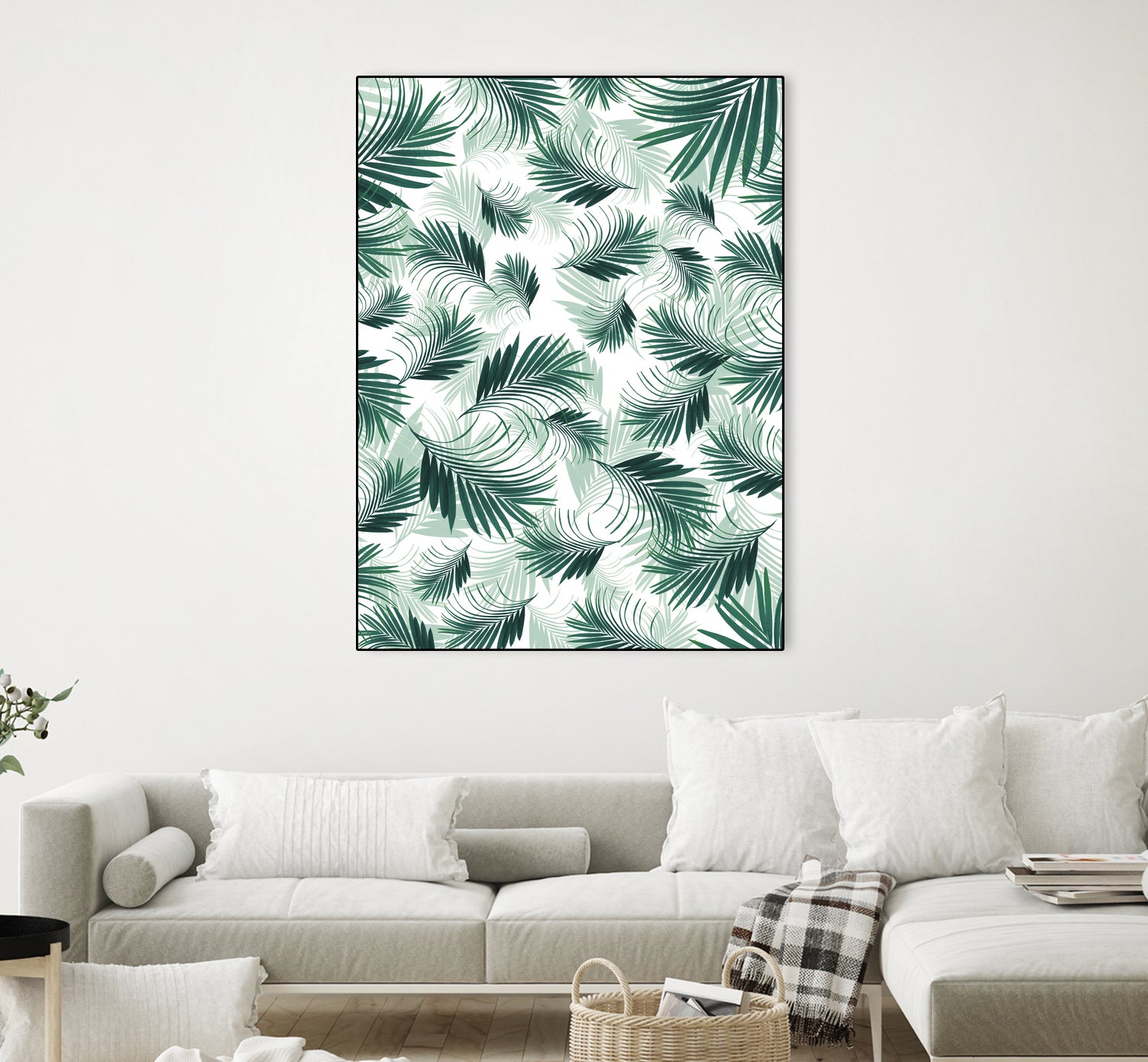 Tropical Green Palms Pattern #1 #tropical #decor #art by Anita & Bella Jantz on GIANT ART - green photo illustration