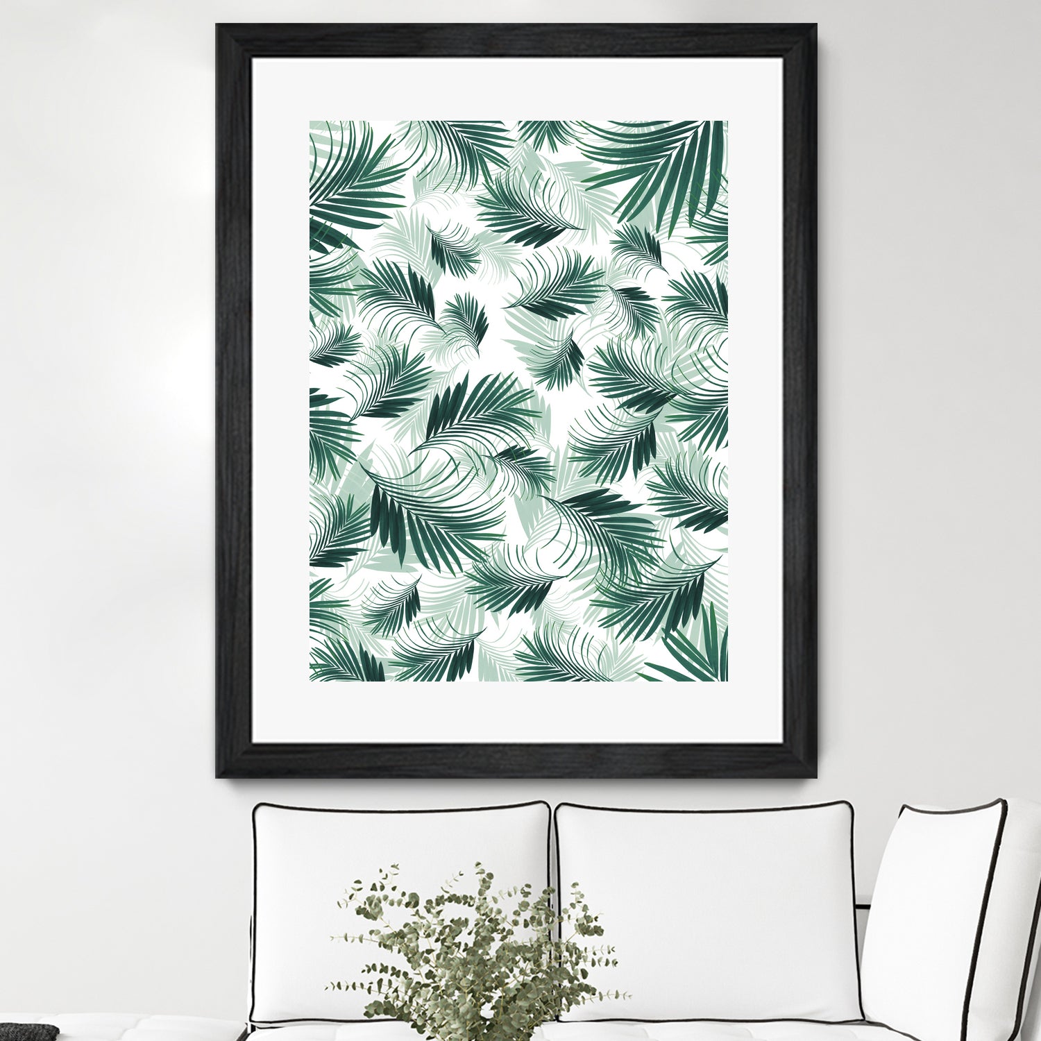 Tropical Green Palms Pattern #1 #tropical #decor #art by Anita & Bella Jantz on GIANT ART - green photo illustration