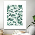 Tropical Green Palms Pattern #1 #tropical #decor #art by Anita & Bella Jantz on GIANT ART - green photo illustration