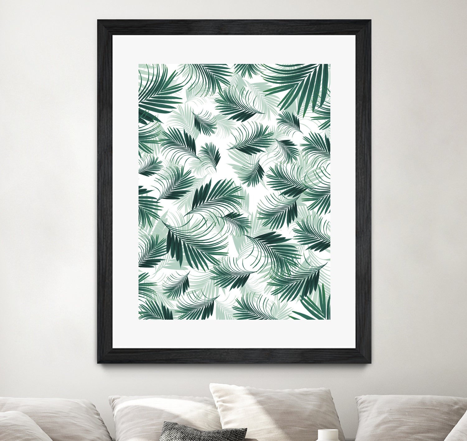 Tropical Green Palms Pattern #1 #tropical #decor #art by Anita & Bella Jantz on GIANT ART - green photo illustration