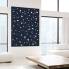 Midnight Navy Terrazzo #1 #decor #art by Anita & Bella Jantz on GIANT ART - blue digital drawing