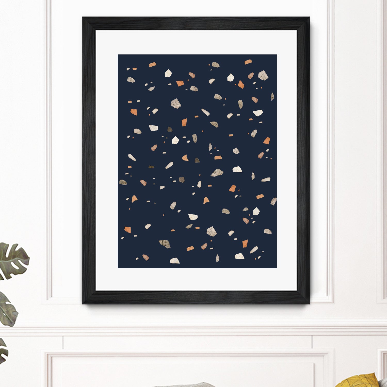 Midnight Navy Terrazzo #1 #decor #art by Anita & Bella Jantz on GIANT ART - blue digital drawing