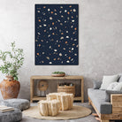 Midnight Navy Terrazzo #1 #decor #art by Anita & Bella Jantz on GIANT ART - blue digital drawing