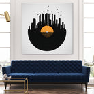 Vinyl City by Yuri Chagas Lobo on GIANT ART - black vector illustration