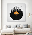 Vinyl City by Yuri Chagas Lobo on GIANT ART - black vector illustration