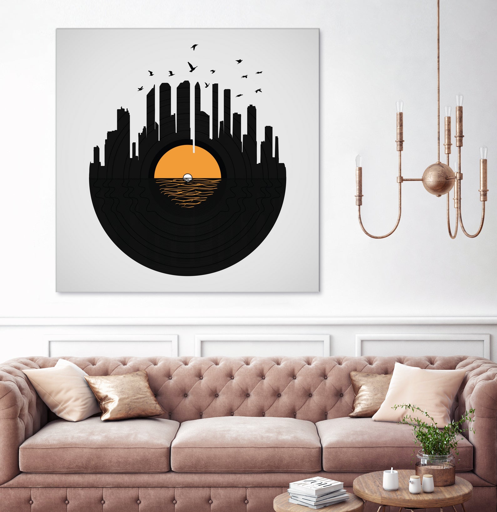 Vinyl City by Yuri Chagas Lobo on GIANT ART - black vector illustration