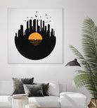 Vinyl City by Yuri Chagas Lobo on GIANT ART - black vector illustration