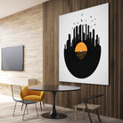 Vinyl City by Yuri Chagas Lobo on GIANT ART - black vector illustration