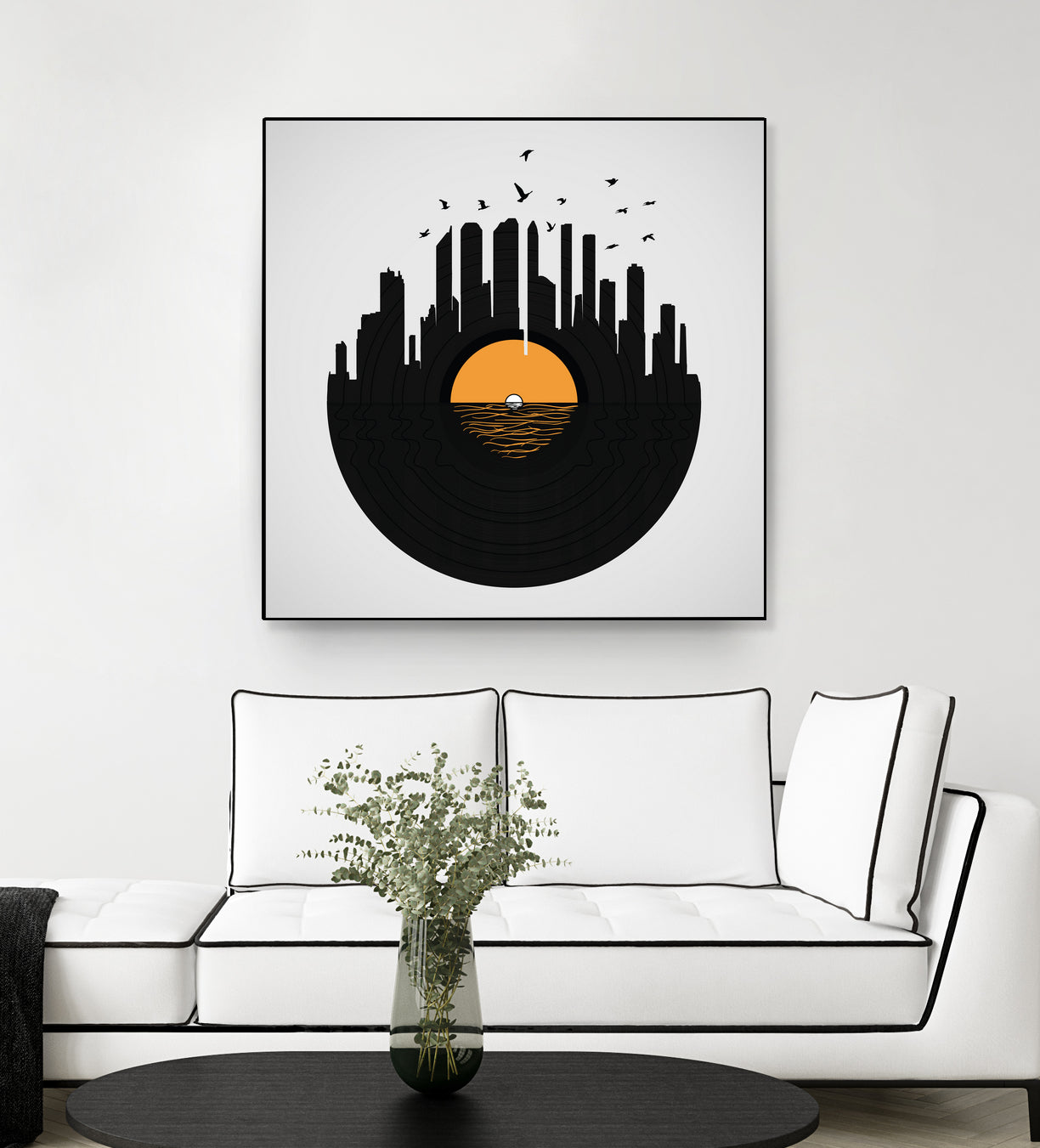 Vinyl City by Yuri Chagas Lobo on GIANT ART - black vector illustration