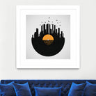 Vinyl City by Yuri Chagas Lobo on GIANT ART - black vector illustration