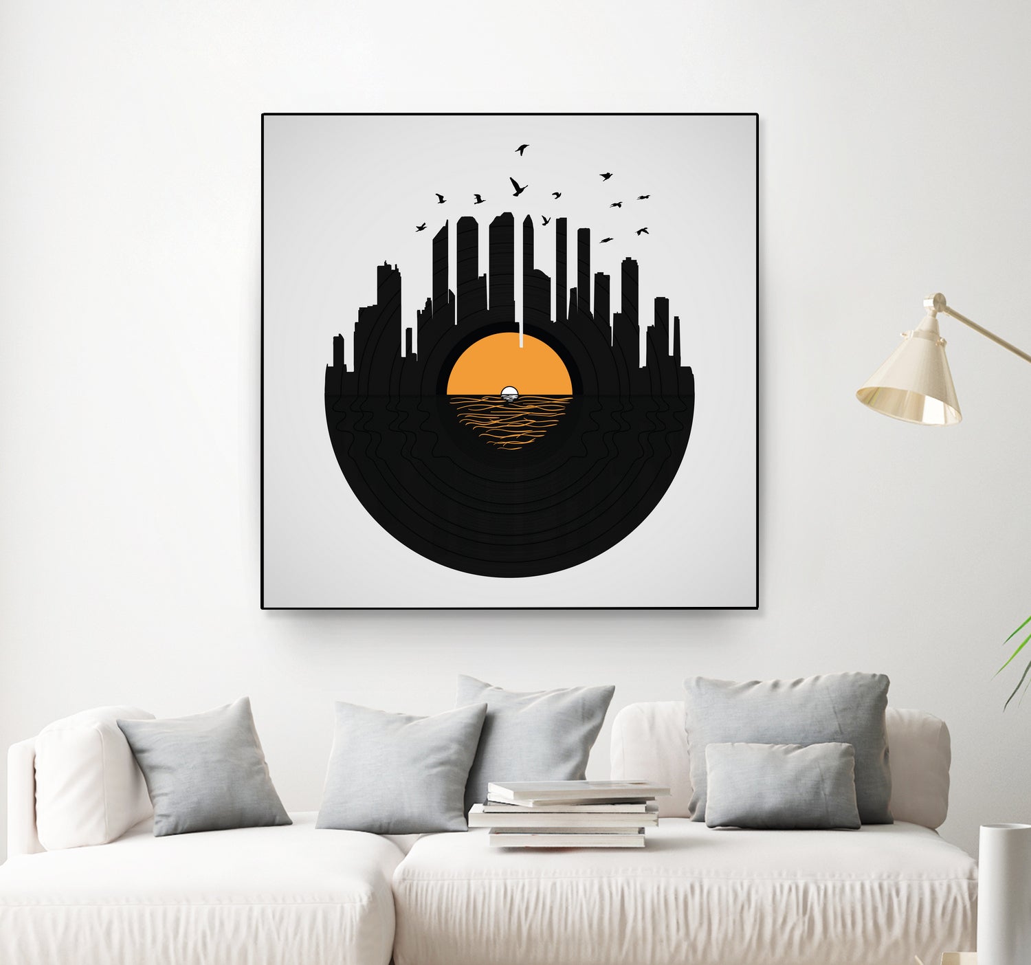 Vinyl City by Yuri Chagas Lobo on GIANT ART - black vector illustration