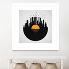 Vinyl City by Yuri Chagas Lobo on GIANT ART - black vector illustration