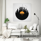 Vinyl City by Yuri Chagas Lobo on GIANT ART - black vector illustration