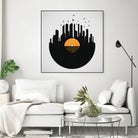 Vinyl City by Yuri Chagas Lobo on GIANT ART - black vector illustration