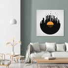Vinyl City by Yuri Chagas Lobo on GIANT ART - black vector illustration