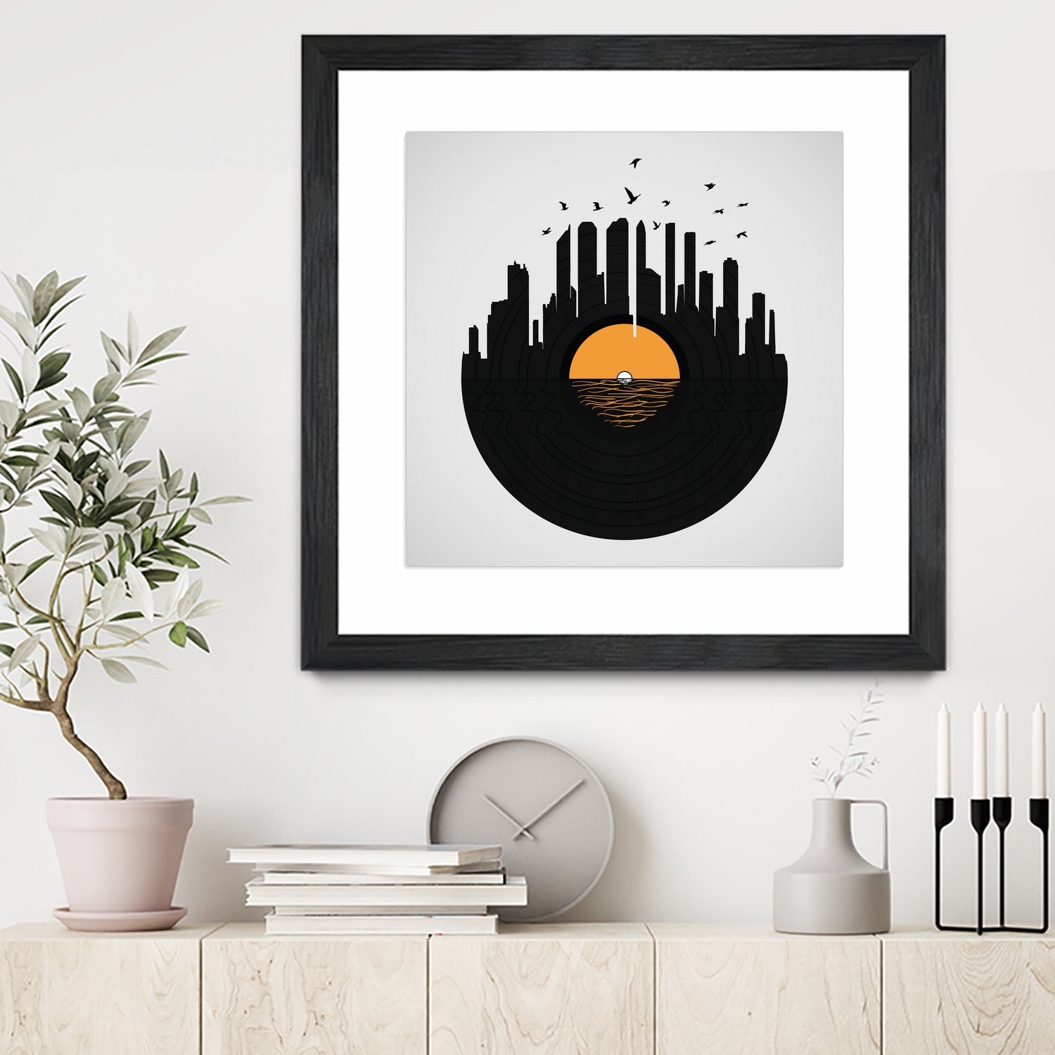 Vinyl City by Yuri Chagas Lobo on GIANT ART - black vector illustration