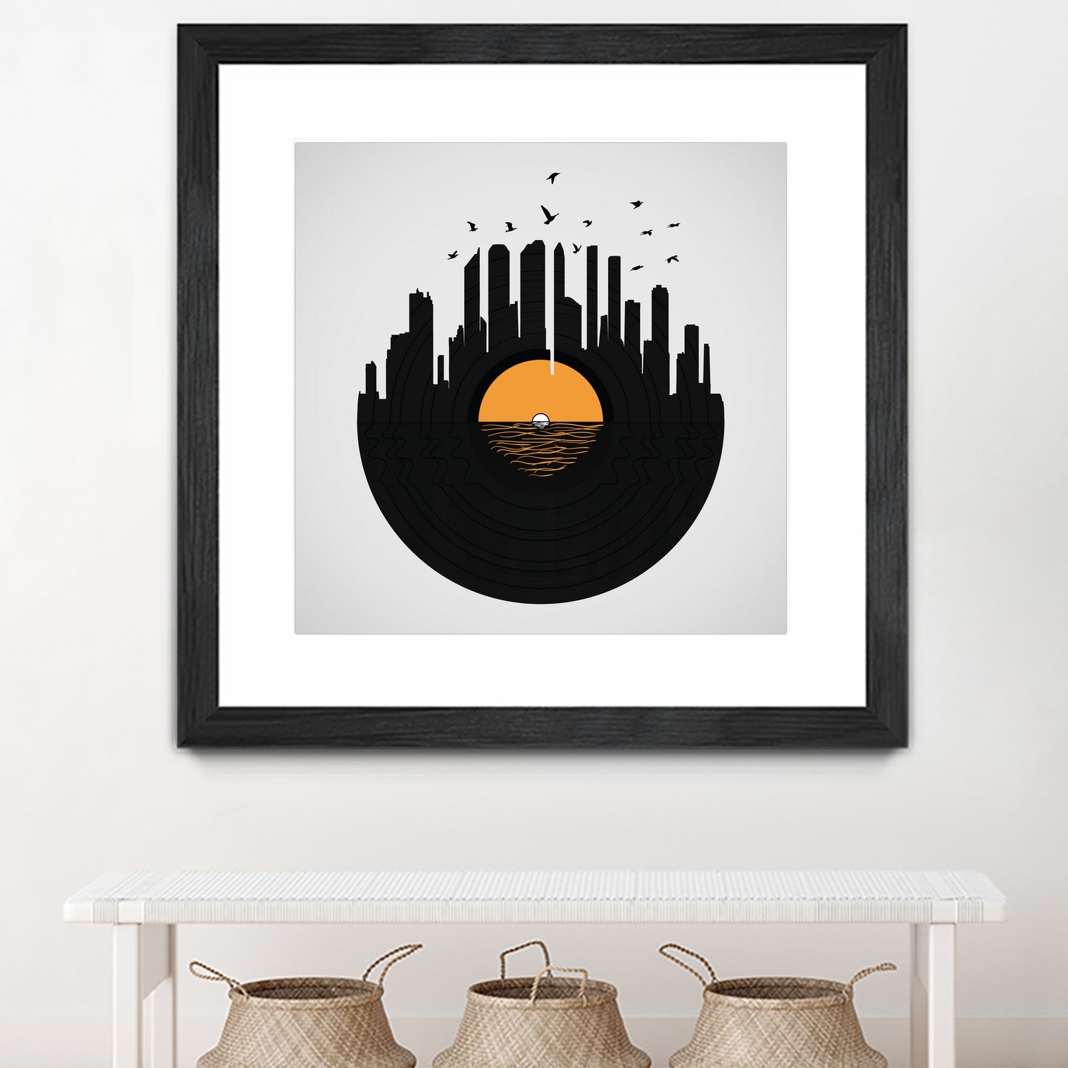 Vinyl City by Yuri Chagas Lobo on GIANT ART - black vector illustration