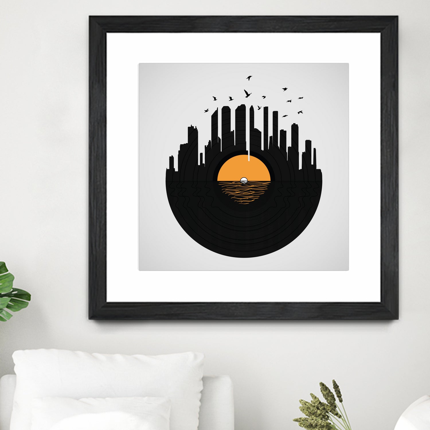 Vinyl City by Yuri Chagas Lobo on GIANT ART - black vector illustration