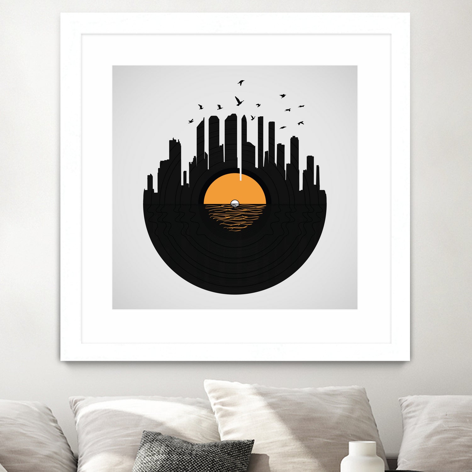 Vinyl City by Yuri Chagas Lobo on GIANT ART - black vector illustration