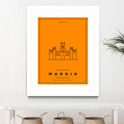 Minimal Madrid City Poster by Kursat Unsal on GIANT ART - red vector illustration