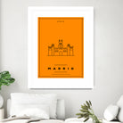 Minimal Madrid City Poster by Kursat Unsal on GIANT ART - red vector illustration