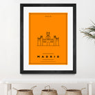 Minimal Madrid City Poster by Kursat Unsal on GIANT ART - red vector illustration