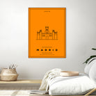 Minimal Madrid City Poster by Kursat Unsal on GIANT ART - red vector illustration