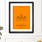 Minimal Madrid City Poster by Kursat Unsal on GIANT ART - red vector illustration