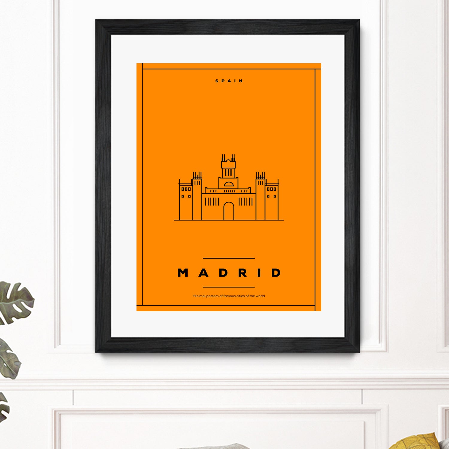 Minimal Madrid City Poster by Kursat Unsal on GIANT ART - red vector illustration