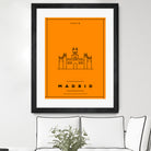 Minimal Madrid City Poster by Kursat Unsal on GIANT ART - red vector illustration