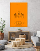 Minimal Madrid City Poster by Kursat Unsal on GIANT ART - red vector illustration
