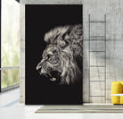 Angry male lion by Wiguna Asmorohadi on GIANT ART - black vector illustration