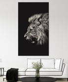 Angry male lion by Wiguna Asmorohadi on GIANT ART - black vector illustration