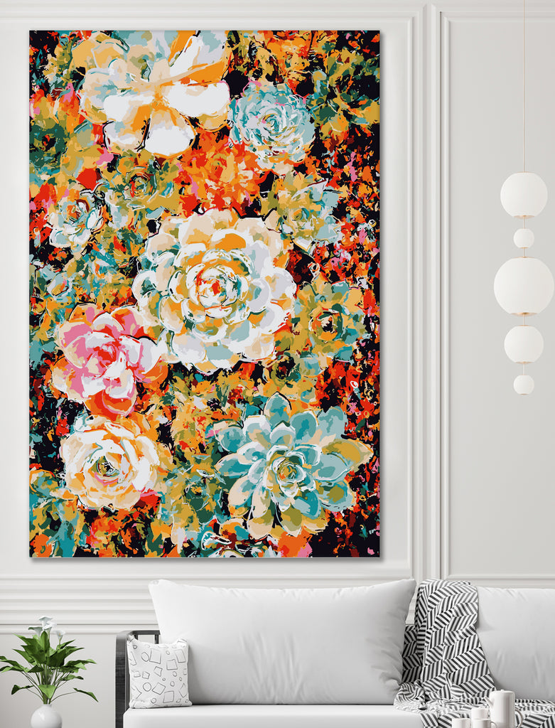 Floral Desert by Lisa Raymond on GIANT ART - orange digital painting