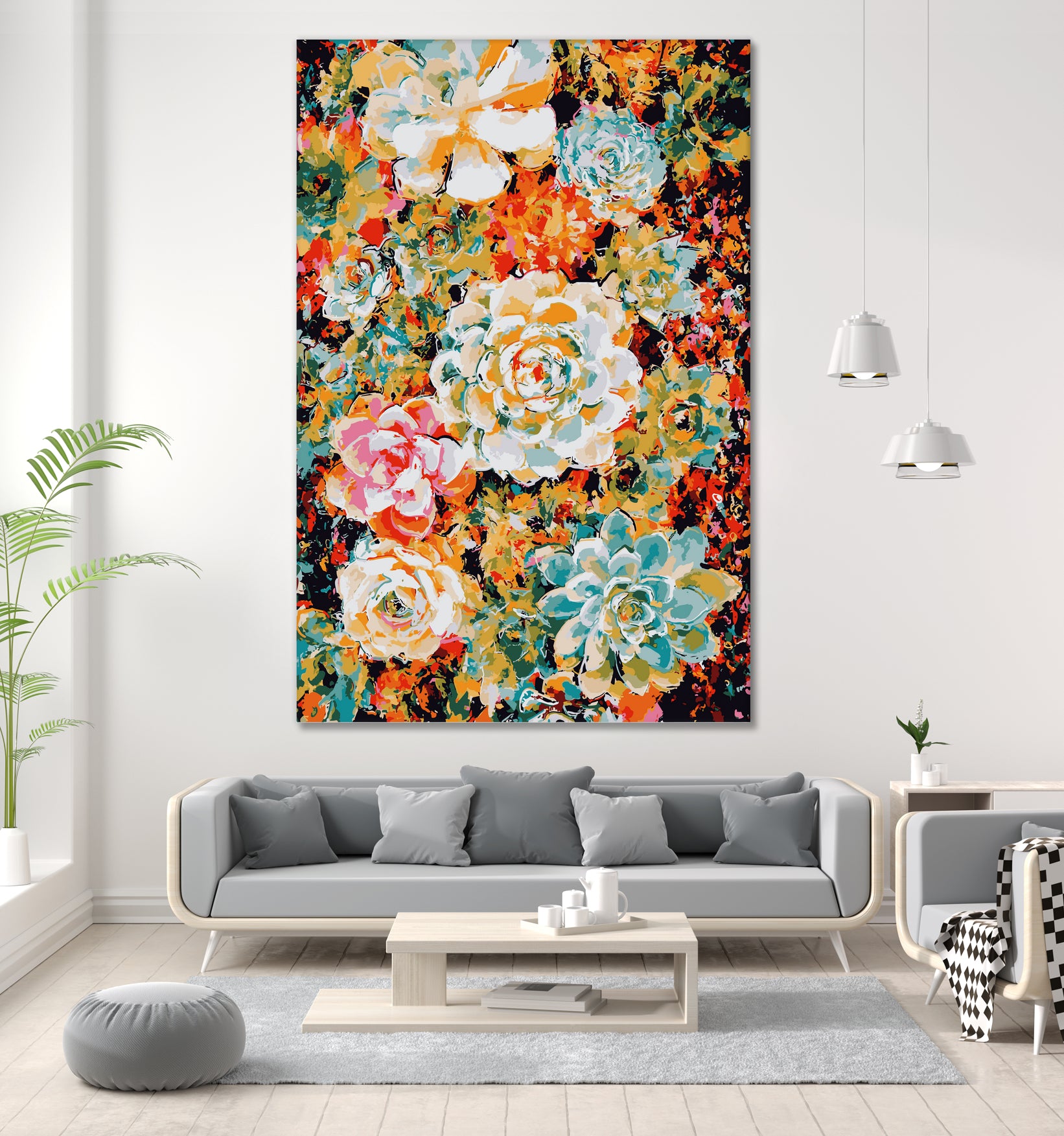 Floral Desert by Lisa Raymond on GIANT ART - orange digital painting