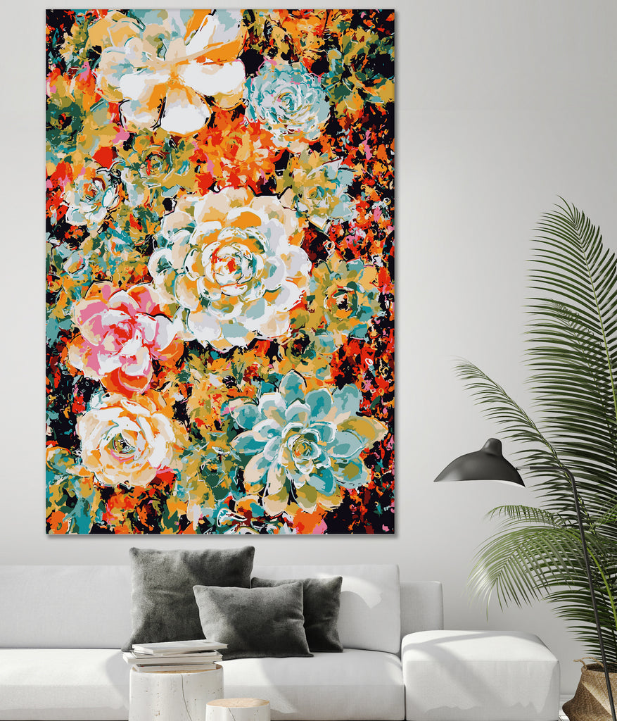 Floral Desert by Lisa Raymond on GIANT ART - orange digital painting